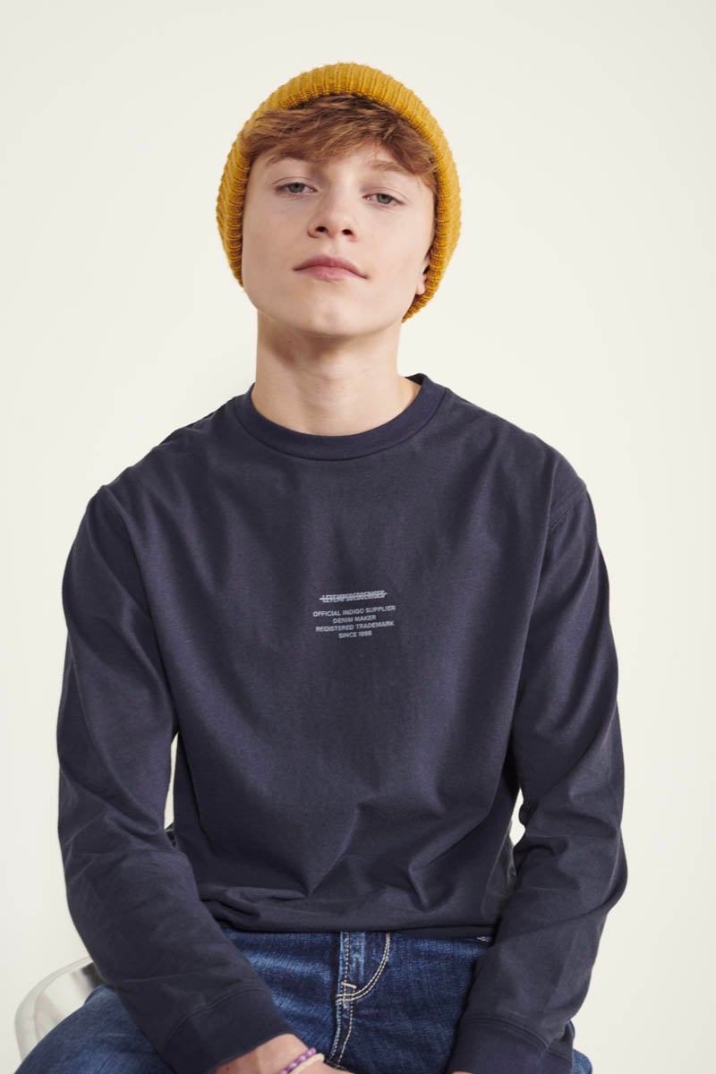 T-shirt manches longues Tankibo bleu marine