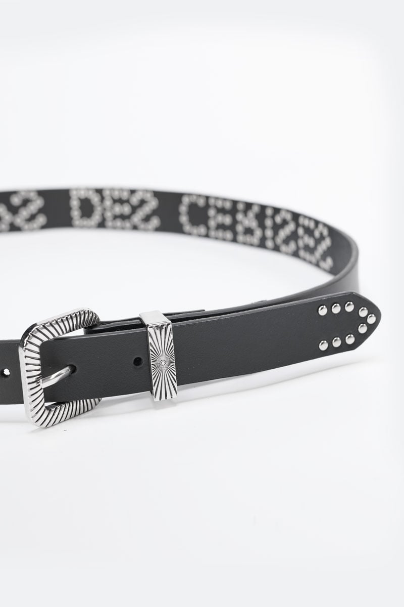 Ceinture Anoia en cuir noir