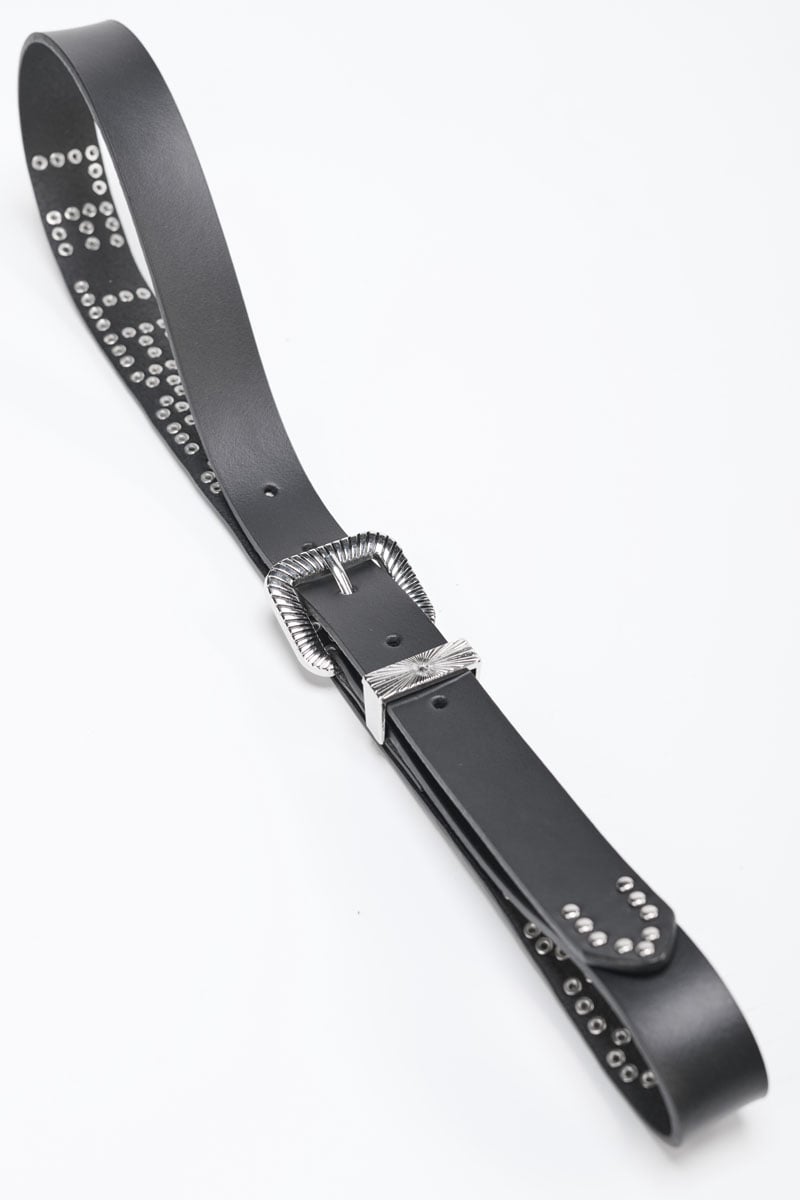 Ceinture Anoia en cuir noir