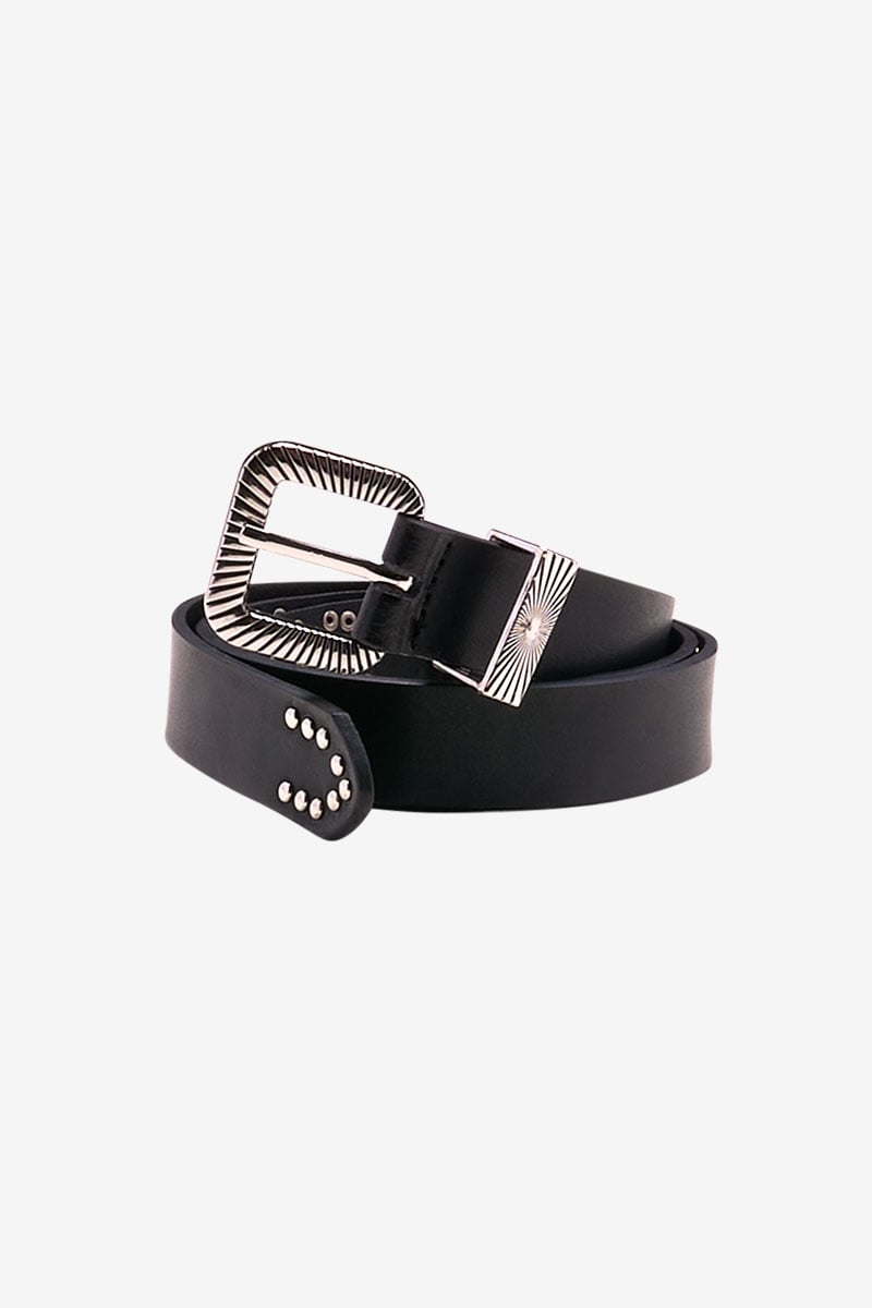 Ceinture Anoia en cuir noir