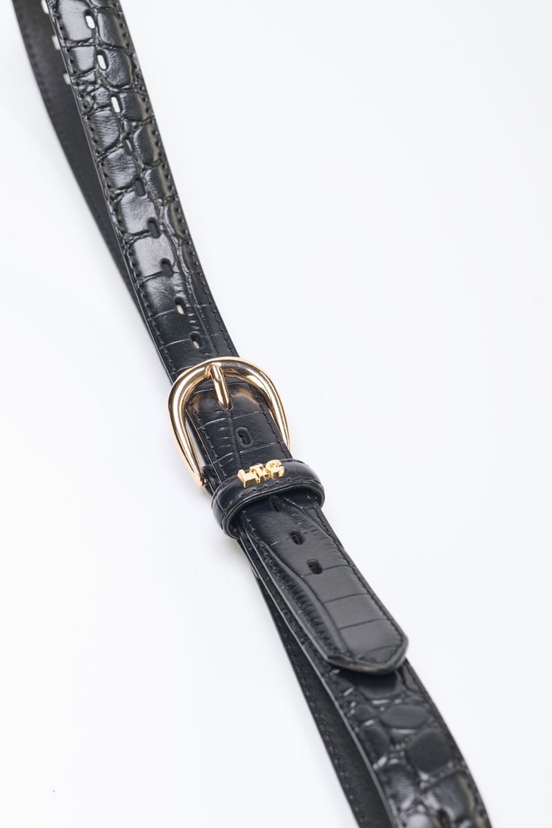 Ceinture Maite en cuir noir