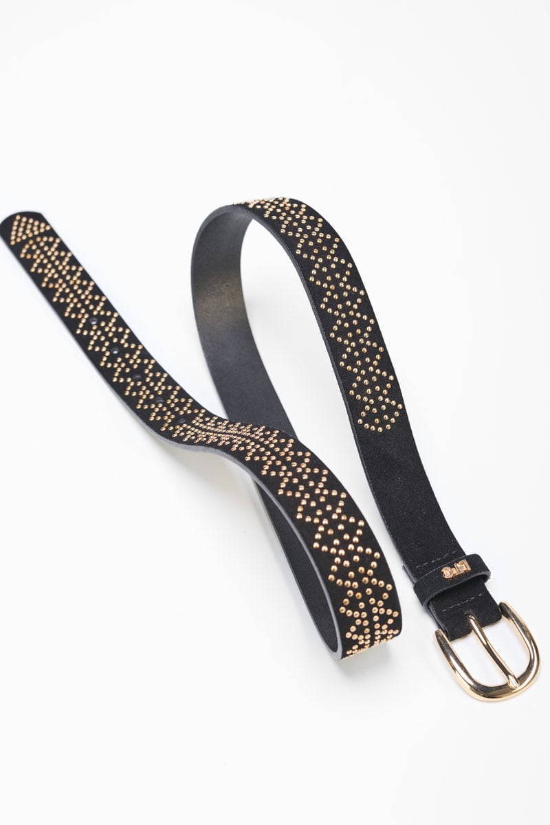 Ceinture Manol noire cloutée