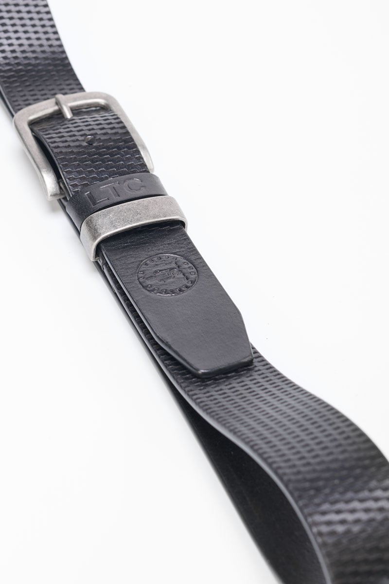 Ceinture Silas en cuir noir