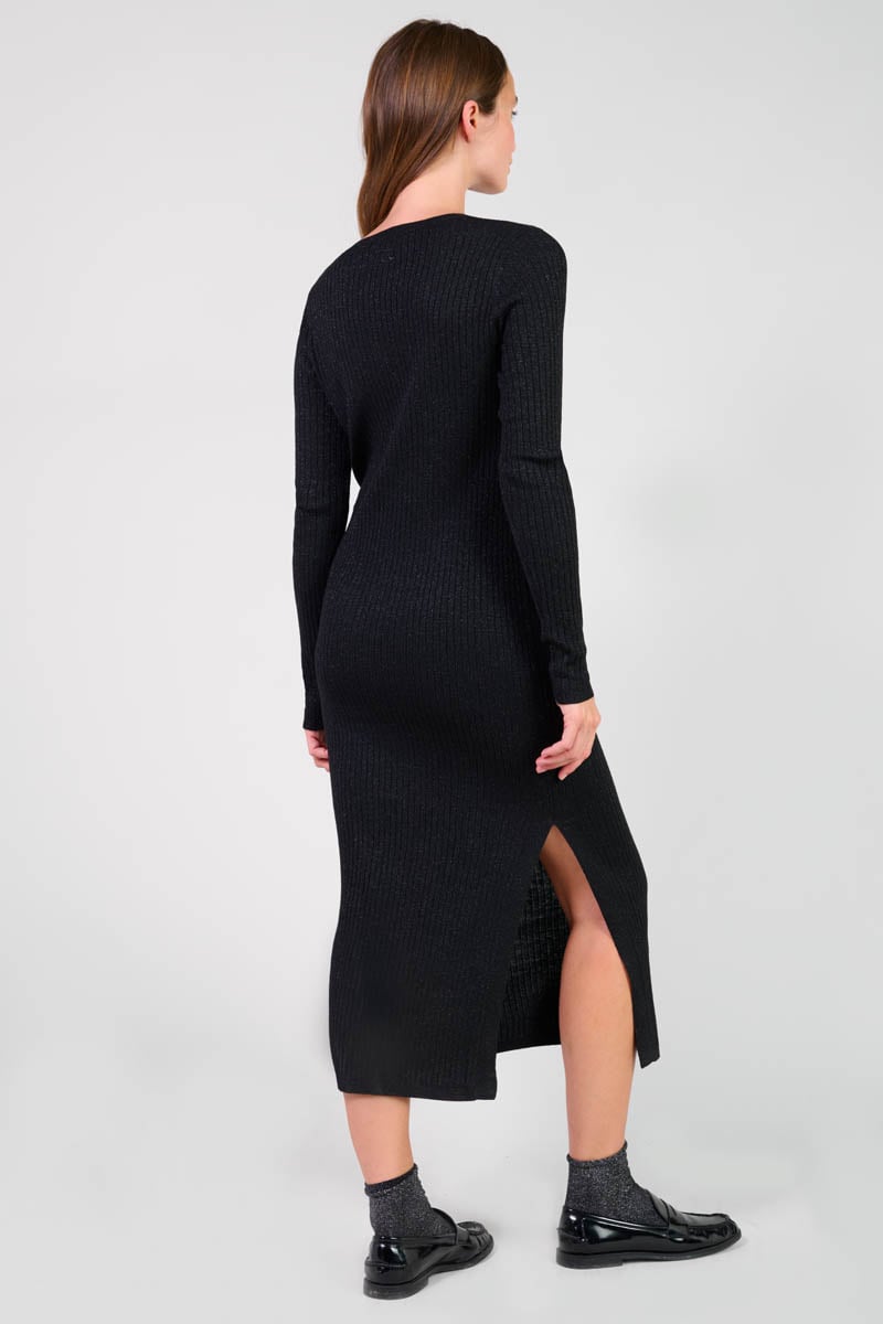 Robe Anomy noire brillante