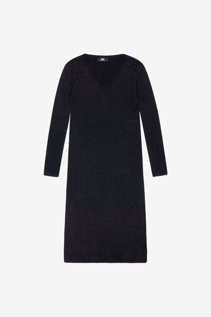 Robe Anomy noire brillante