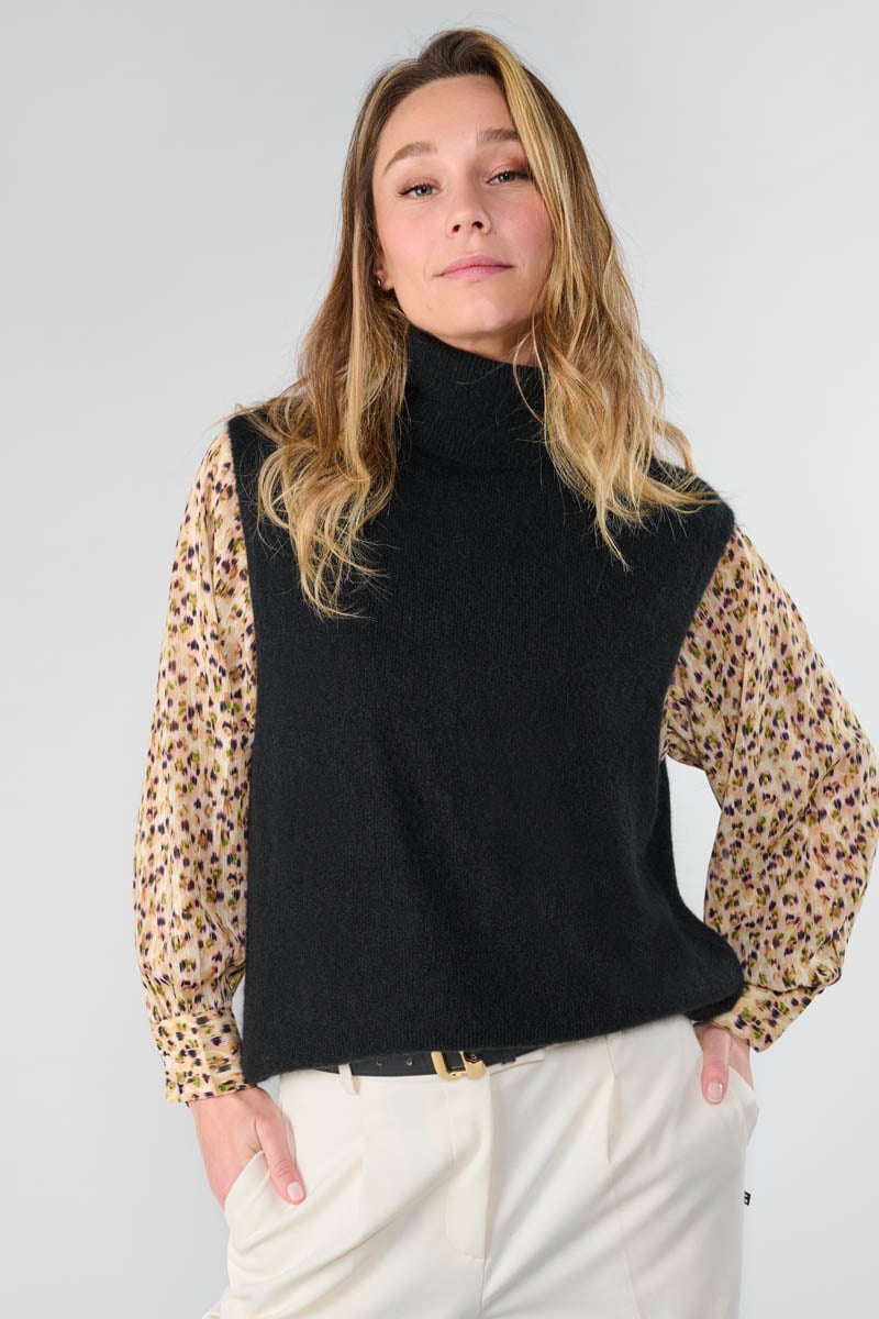Pull Cleva sans manches noir