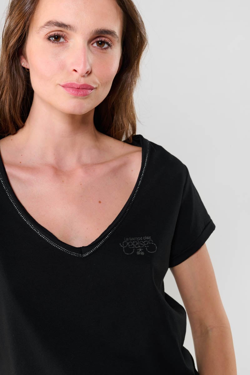 T-shirt Digori noir imprimé