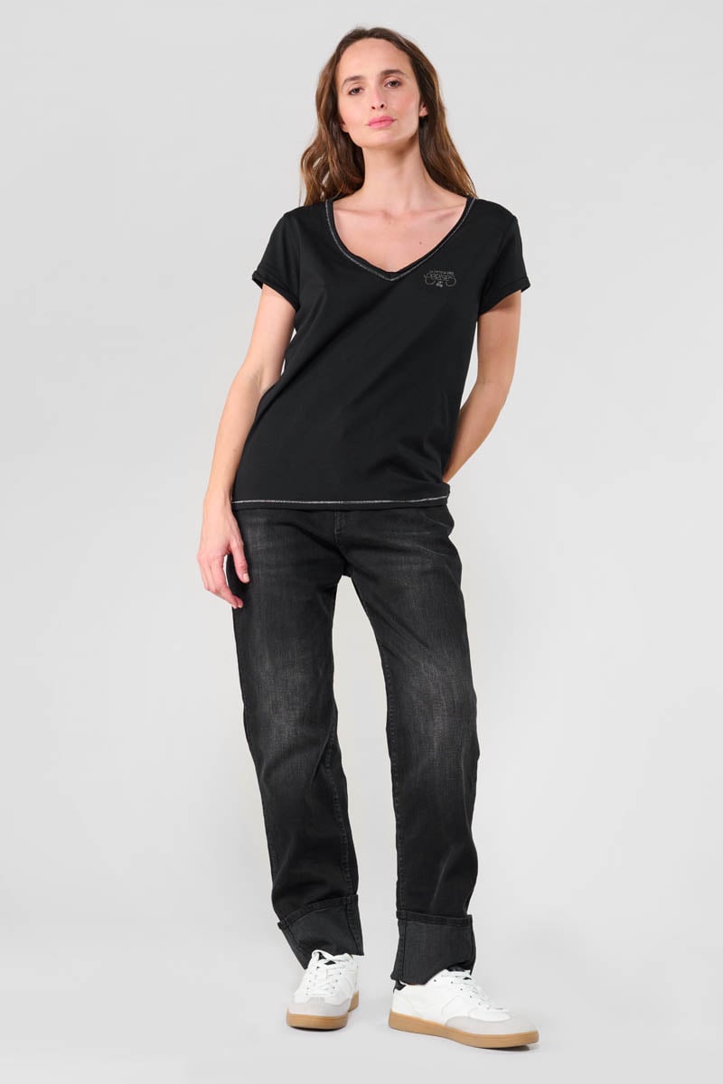 T-shirt Digori noir imprimé