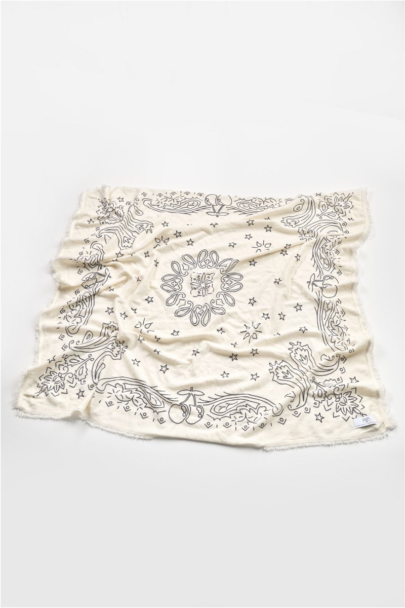 Foulard Elisa crème à motif