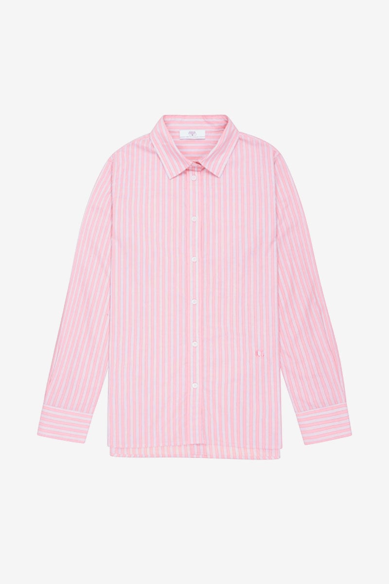 Chemise Jama rose à rayures