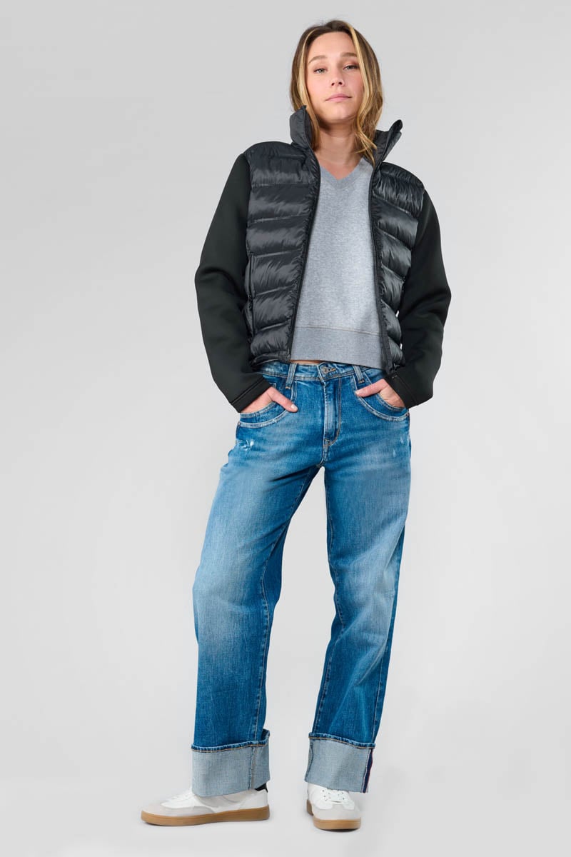 Doudoune bi-matière Jinzi noire