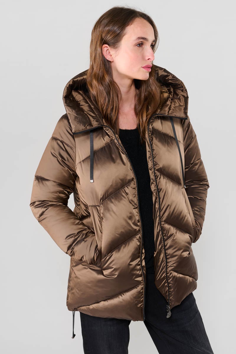 Manteau hiver femme Doudoune tendance coupe droite cintree femme