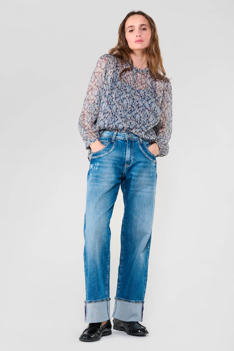 Chemise Maclear bleue à motif