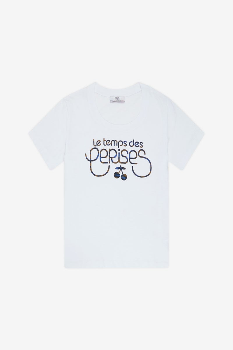 T-shirt Moubi blanc imprimé
