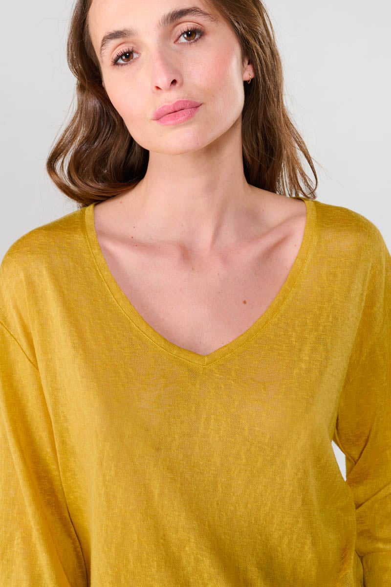 T-shirt Rondaan moutarde