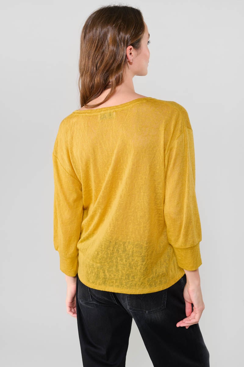 T-shirt Rondaan moutarde