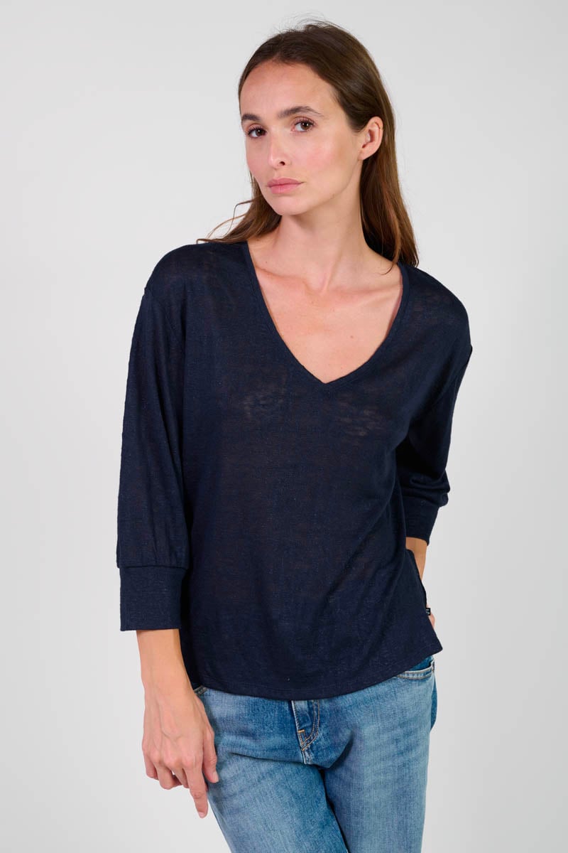 T-shirt Rondaan bleu marine