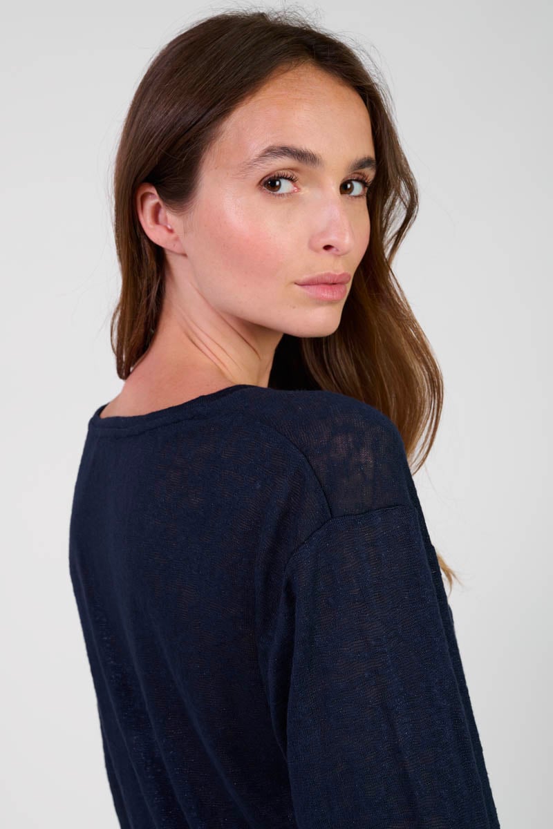 T-shirt Rondaan bleu marine