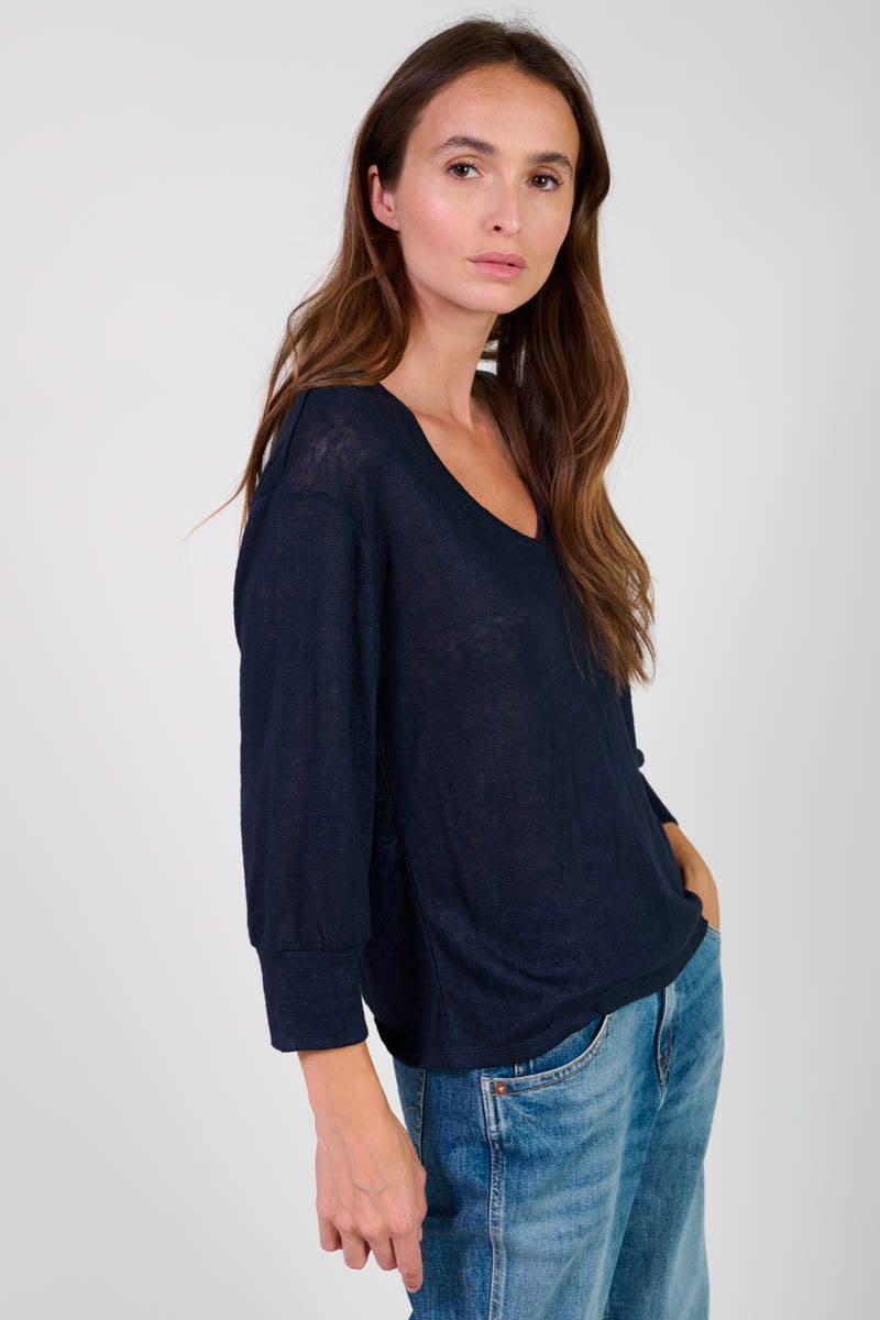 T-shirt Rondaan bleu marine