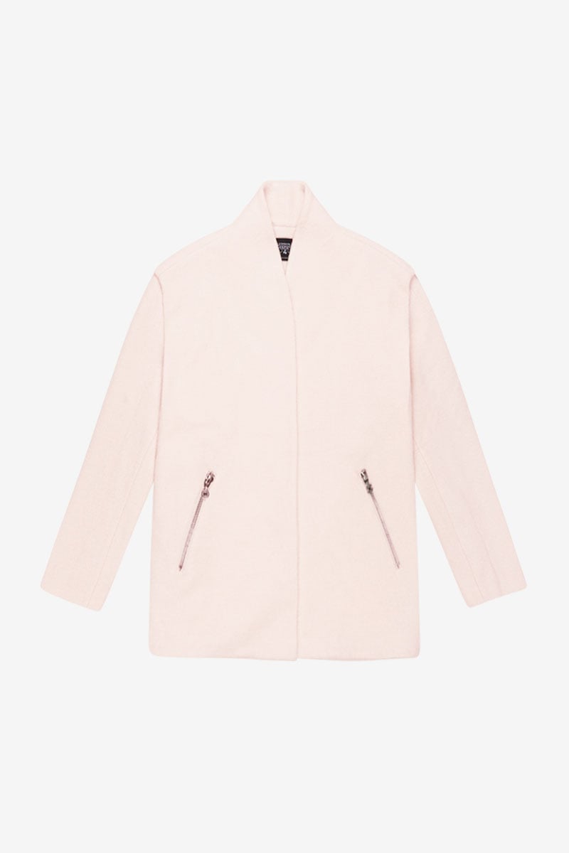Manteau Shinn en laine mélangée crème