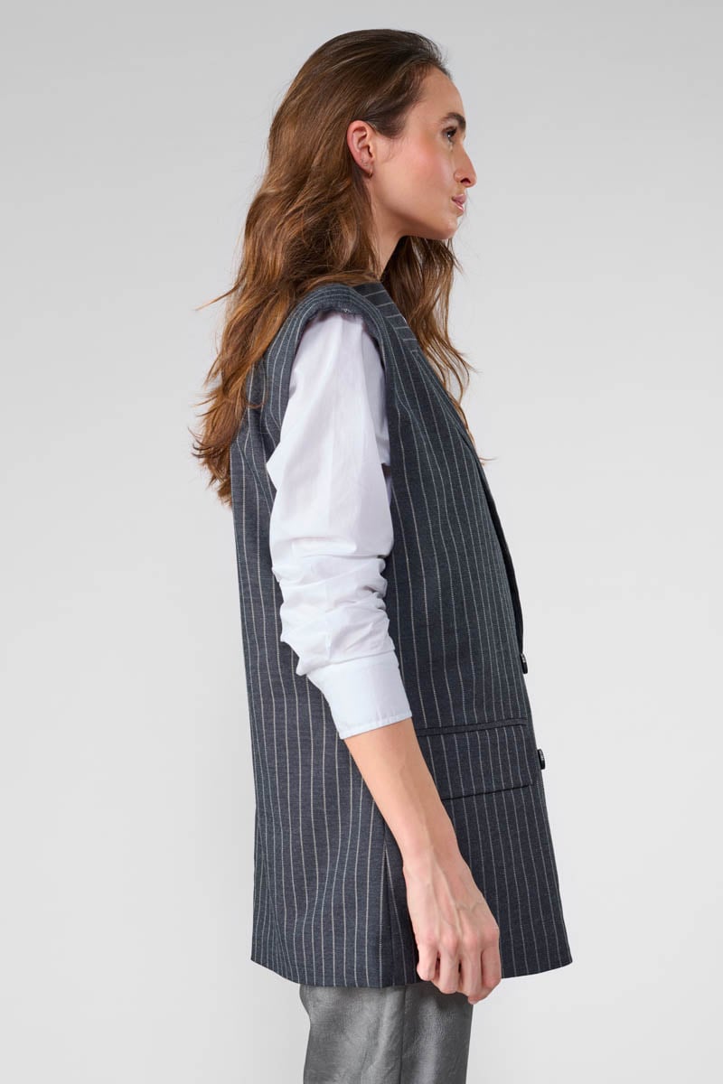 Veste blazer sans manches Tillin grise