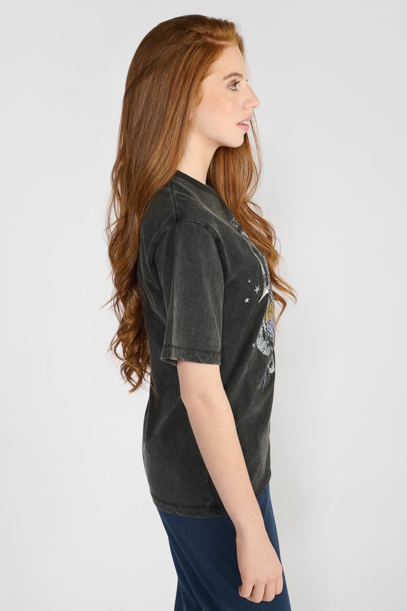 T-shirt Abbigi noir imprimé