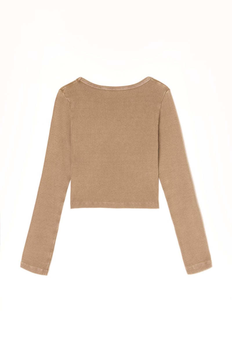 Crop top Albegi marron clair