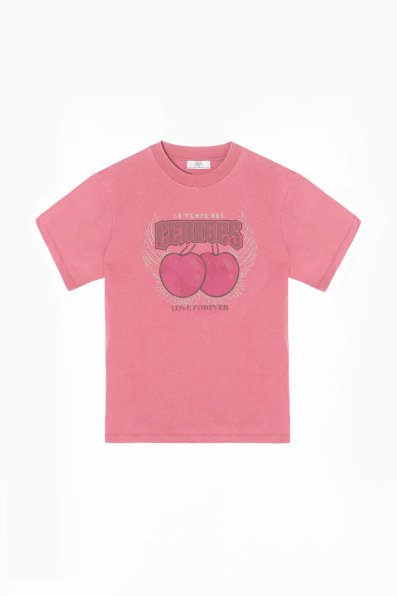 T-shirt Atrabagi rose imprimé