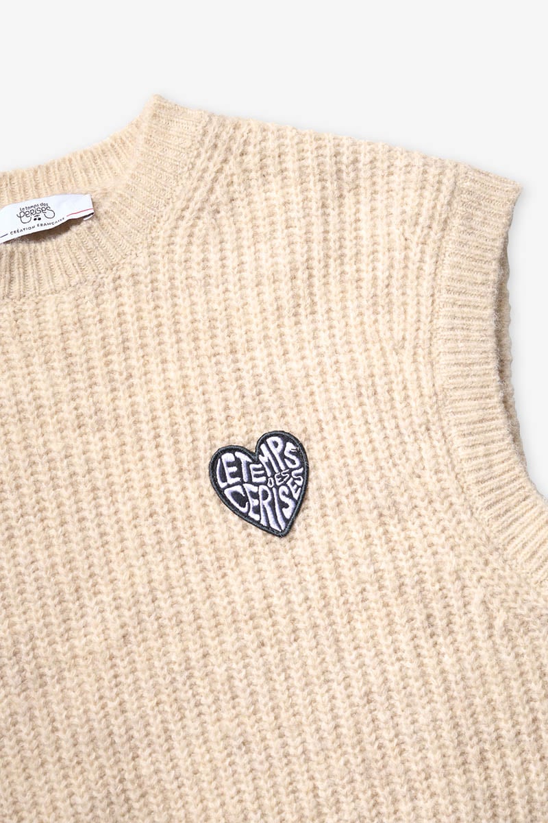 Pull Bellgi sans manches crème