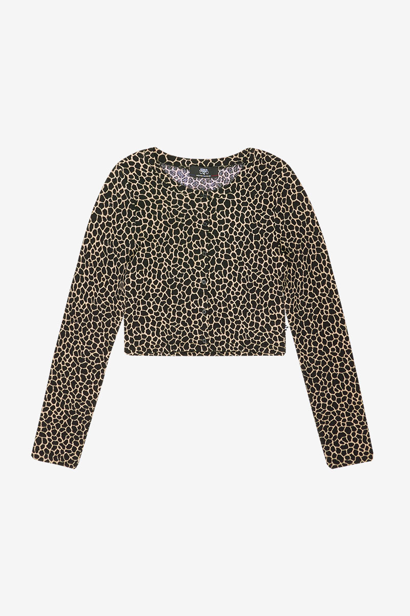 Top Coulagi noir à motif