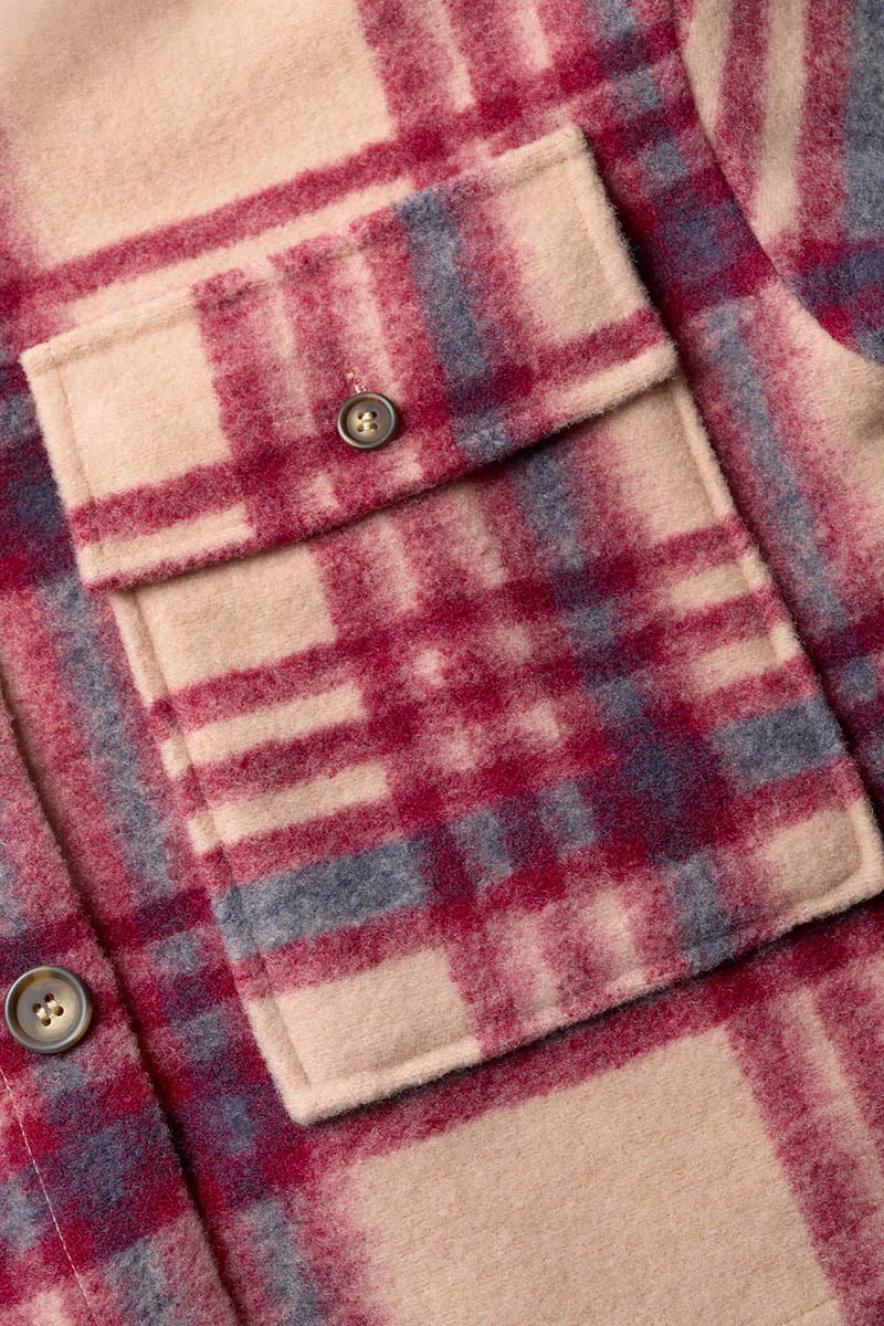 Veste Ditagi à carreaux crème et rose