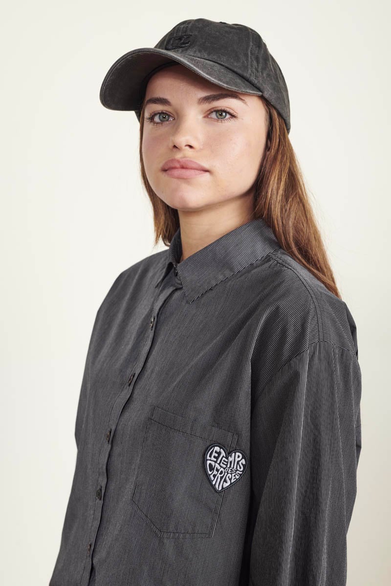 Chemise oversize Ladogi à rayures noire