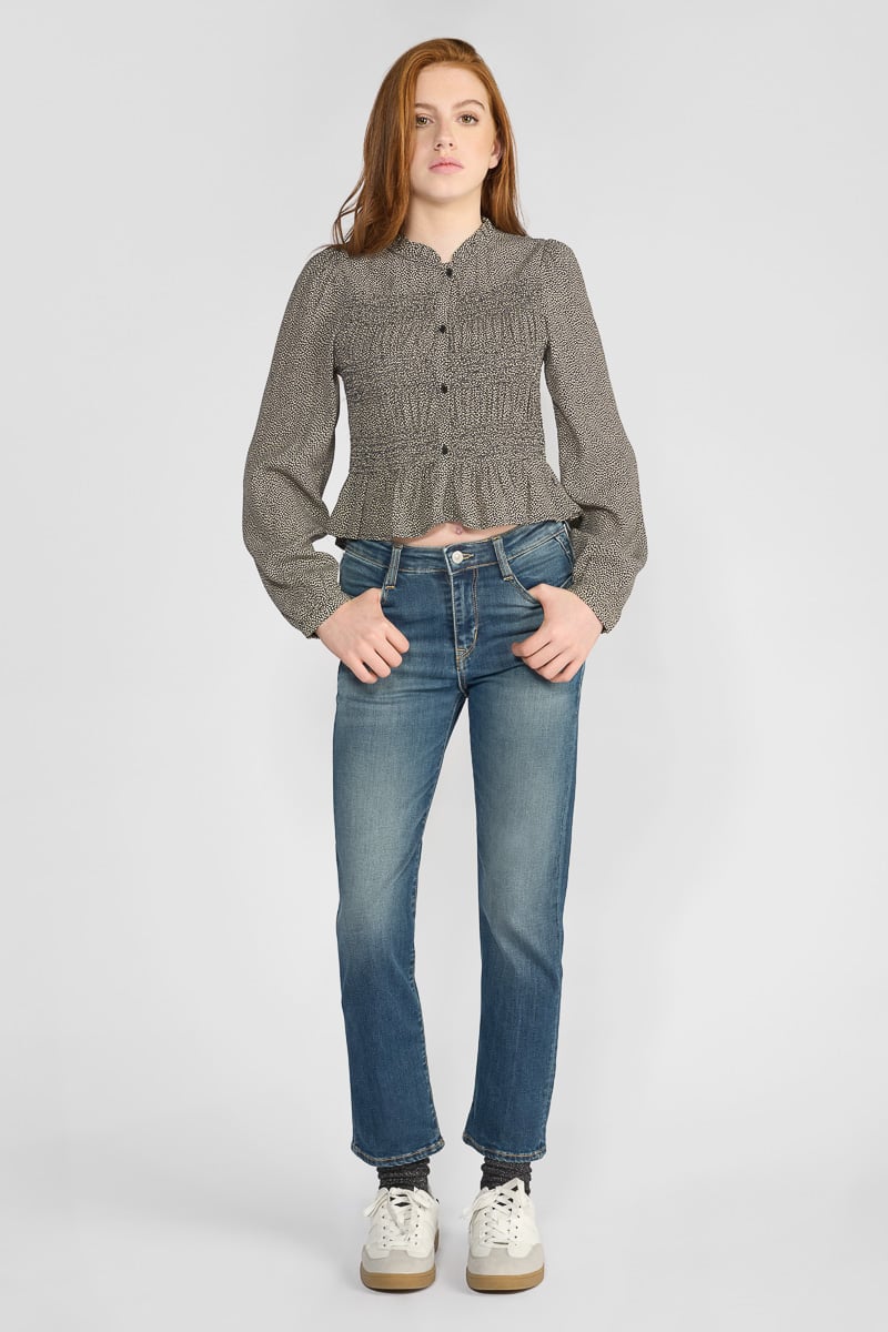 Jeans regular Lise taille haute bleu N°3