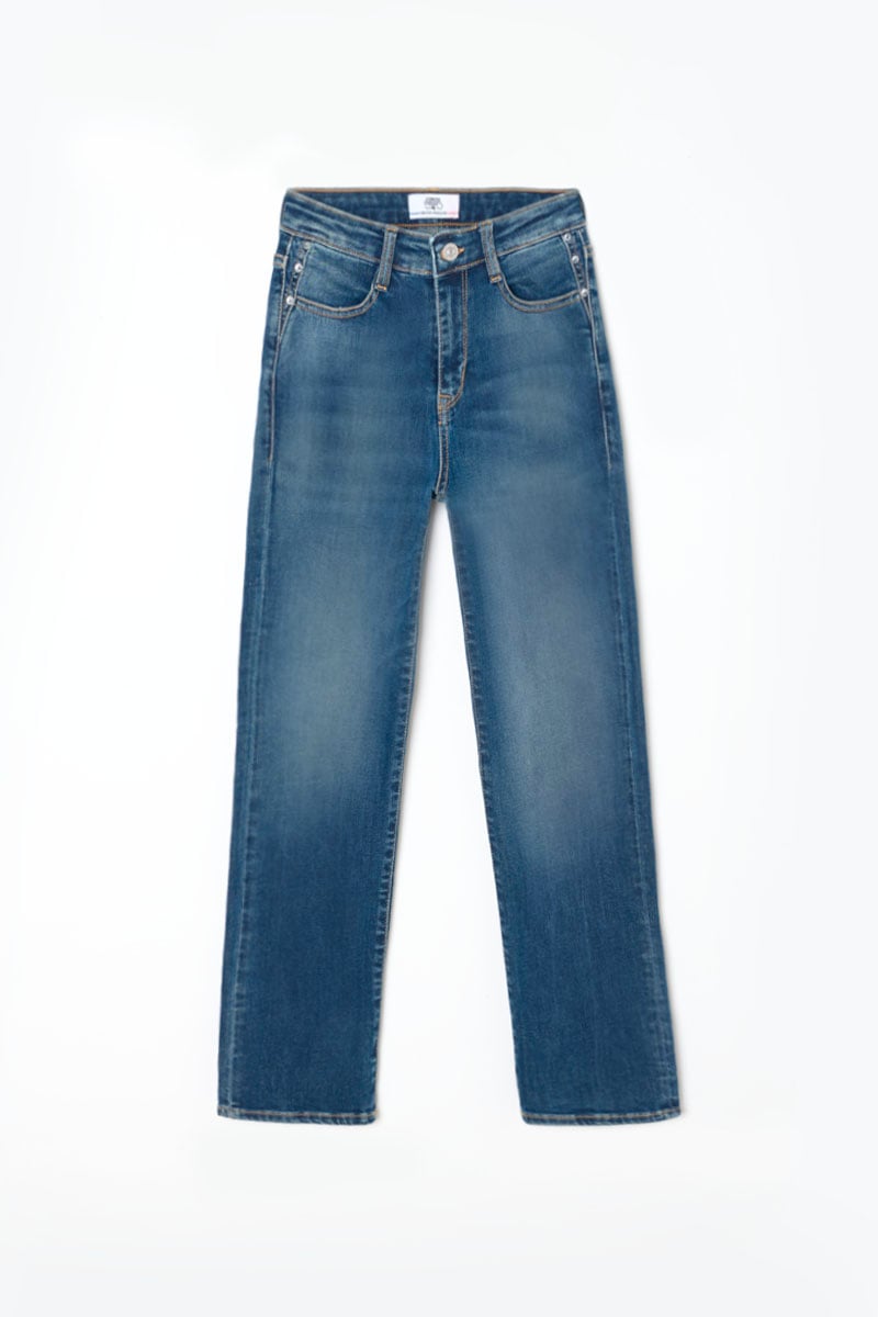 Jeans regular Lise taille haute bleu N°3