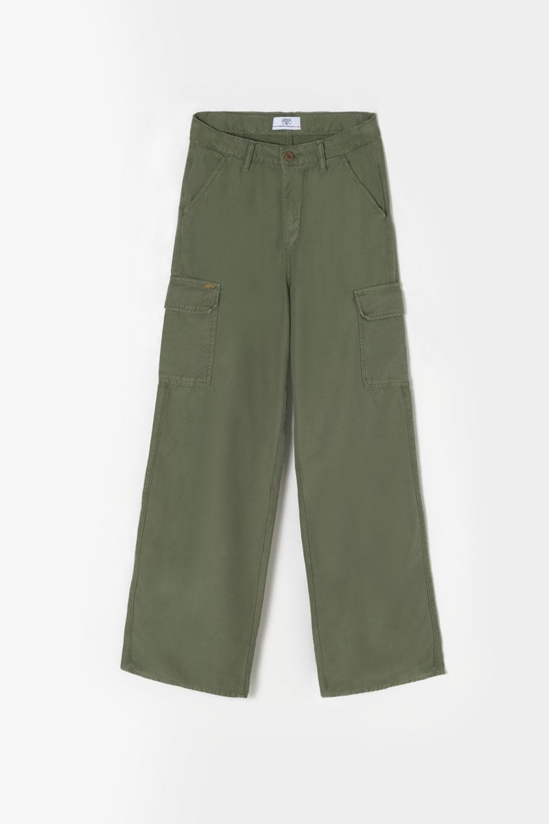 Pantalon cargo Magy kaki