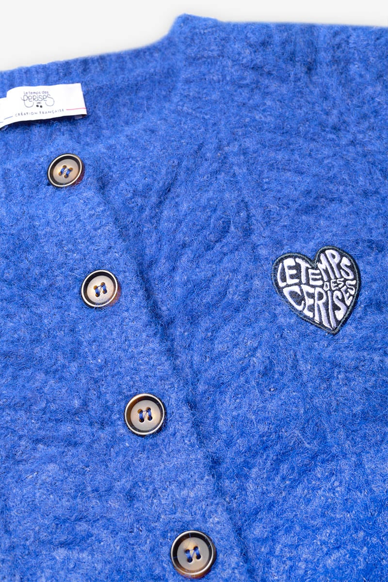 Cardigan Melagi bleu électrique 