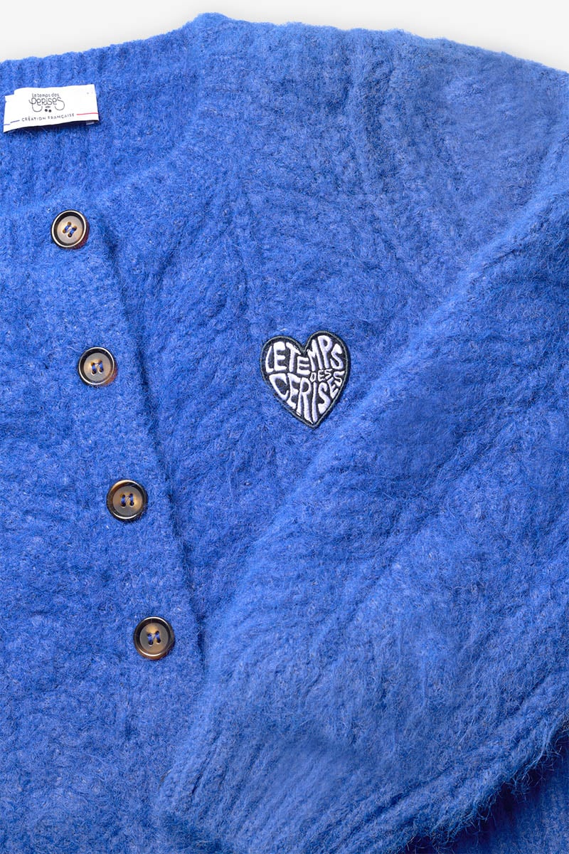 Cardigan Melagi bleu électrique 