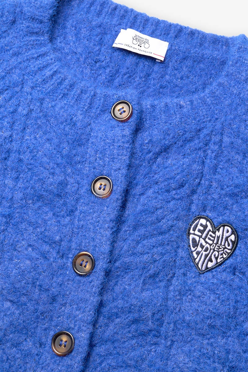 Cardigan Melagi bleu électrique 