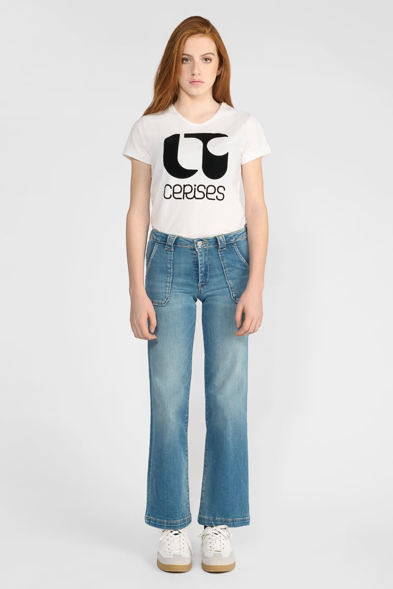 Jeans pulp flare taille haute bleu N°4