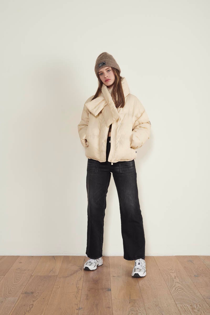 Jeans regular large Twin taille haute noir N°1