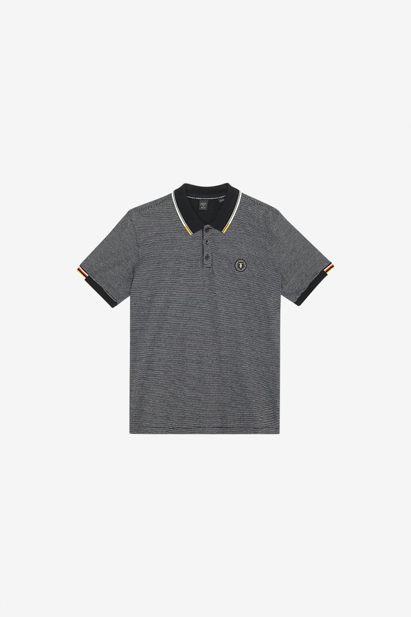 Polo Alcor noir à rayures