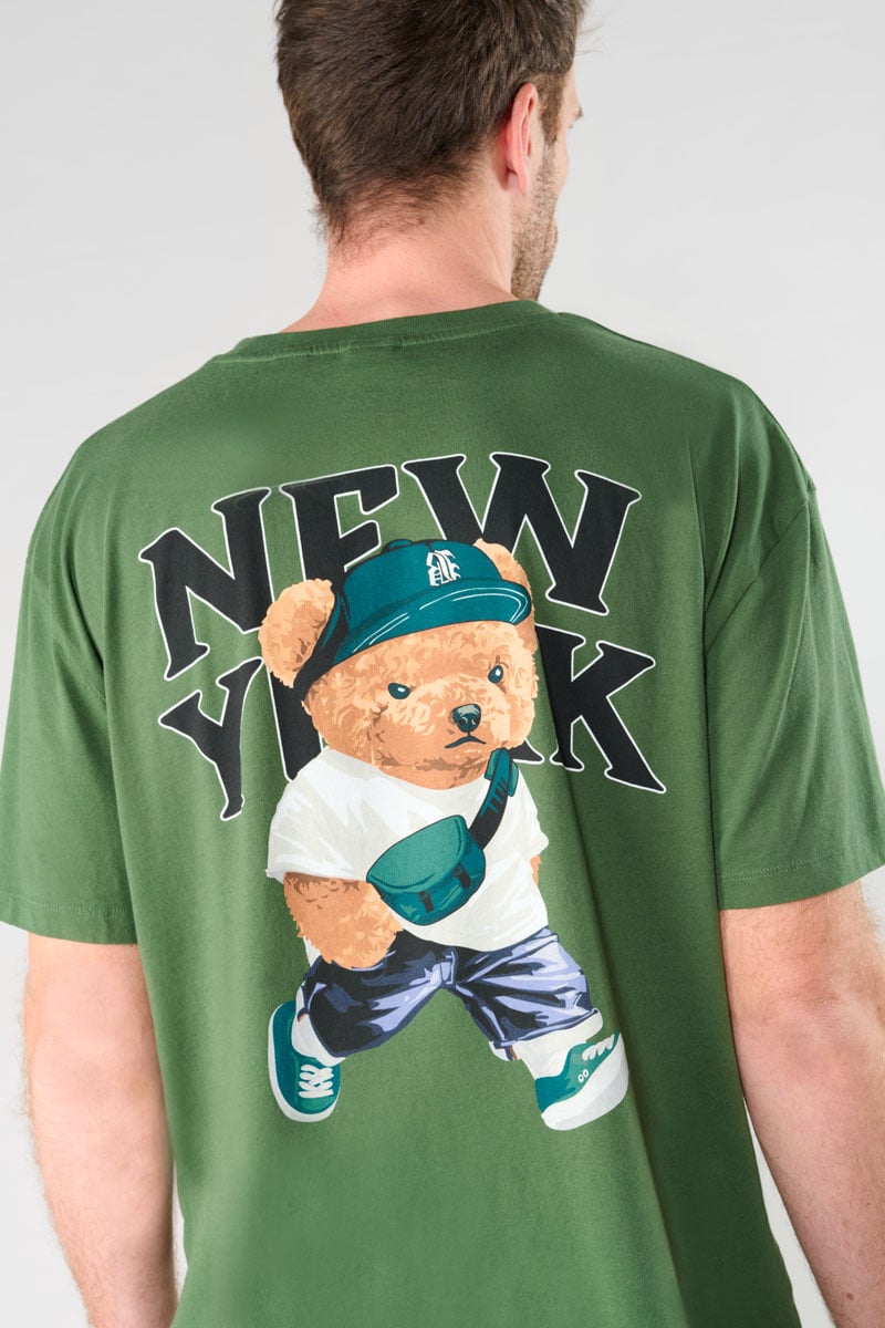 T-shirt Bam vert imprimé