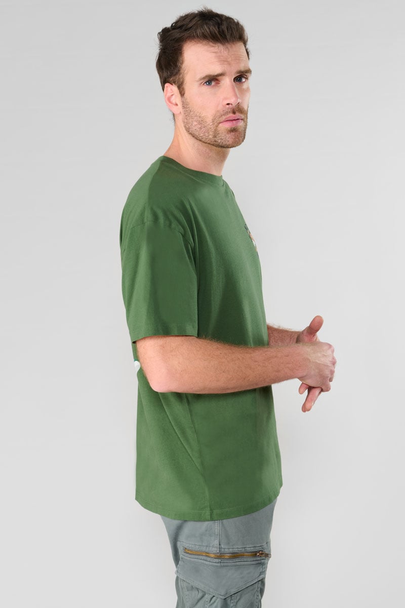 T-shirt Bam vert imprimé