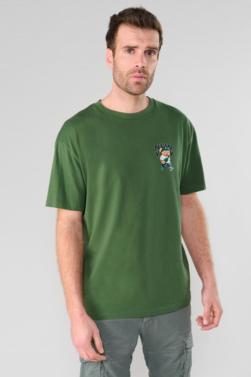 T-shirt Bam vert imprimé
