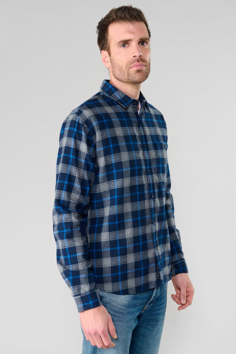 Chemise Camir bleue à carreaux