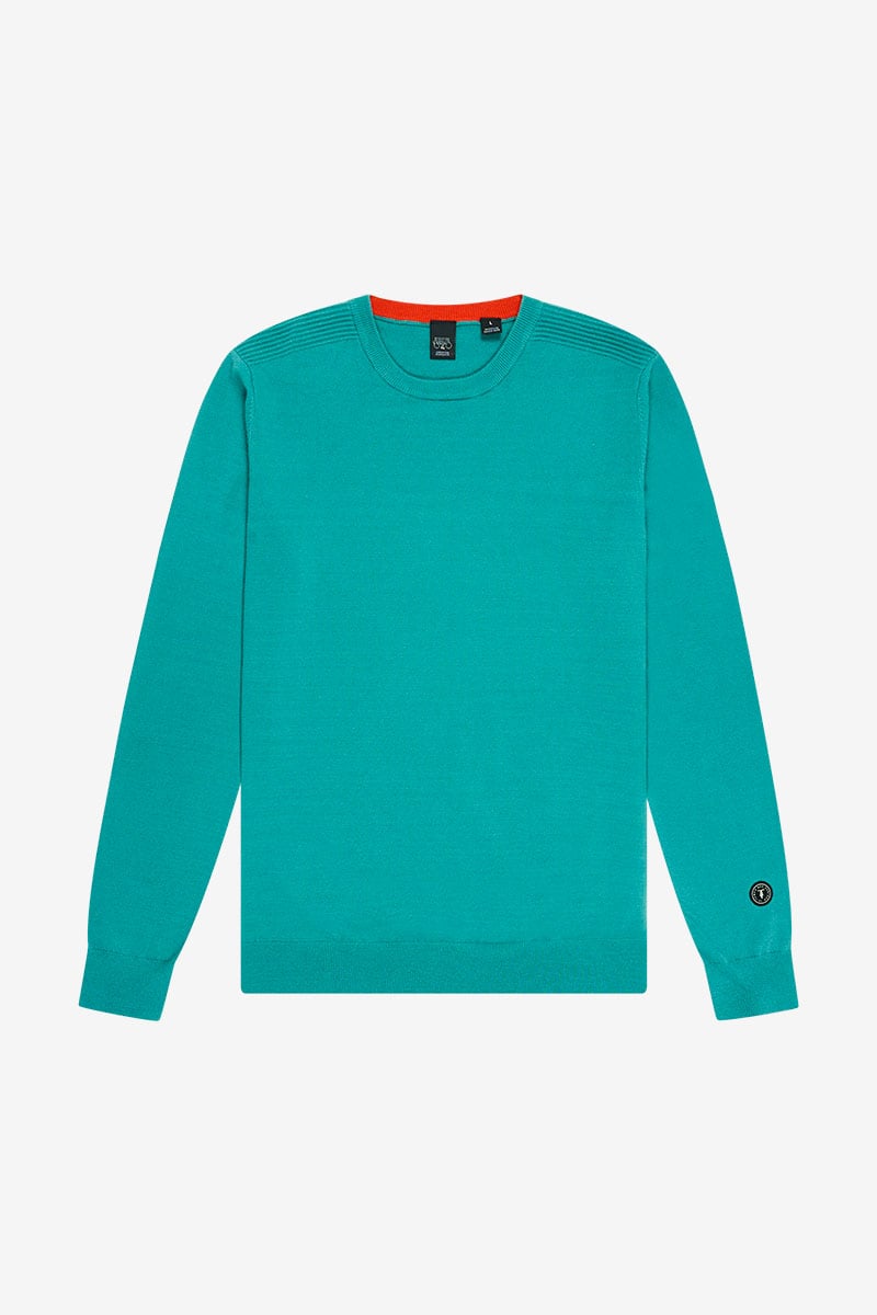 Pull Cevor bleu turquoise