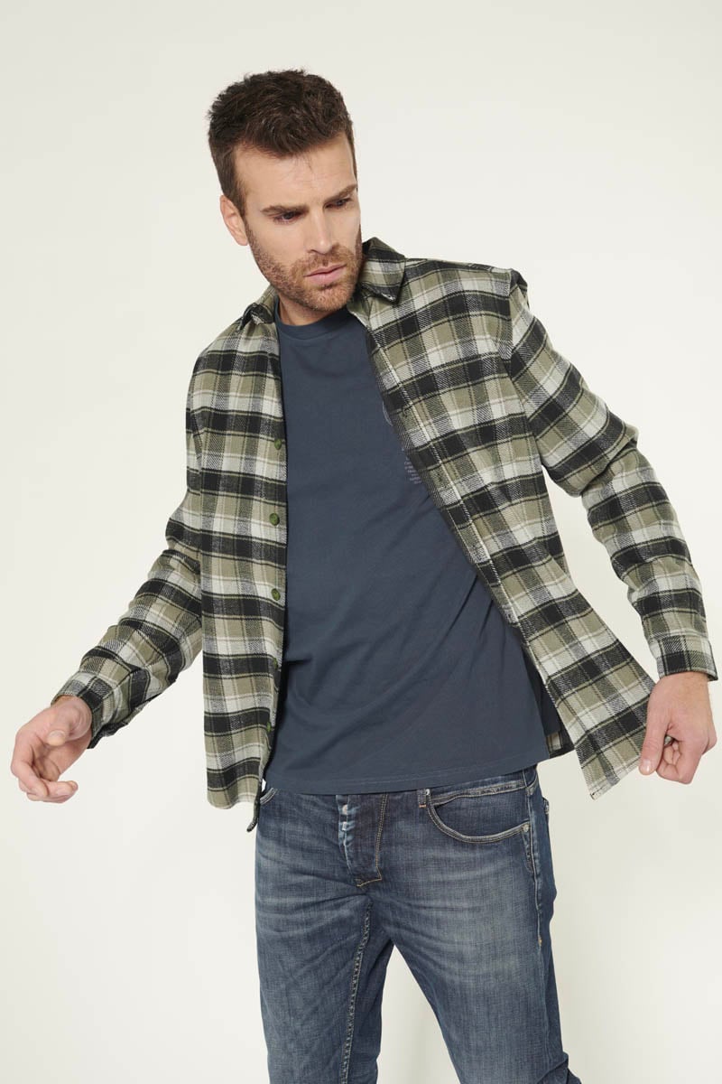 Surchemise Ferino verte à carreaux