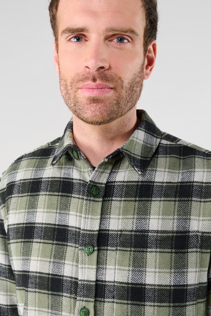 Surchemise Ferino verte à carreaux