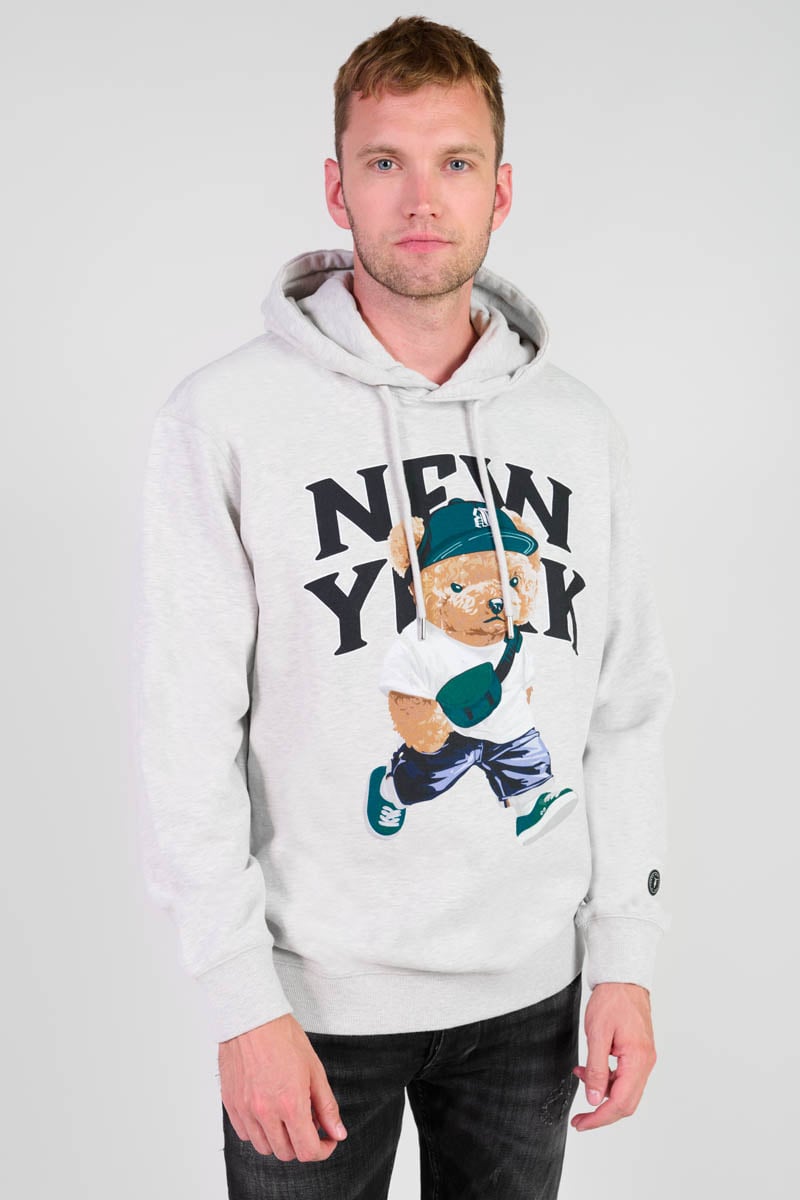 Sweat à capuche Lam gris