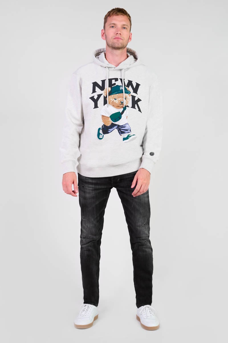 Sweat à capuche Lam gris